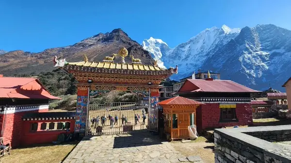 Trekkers preparing for Everest Base Camp trek in the Himalayas